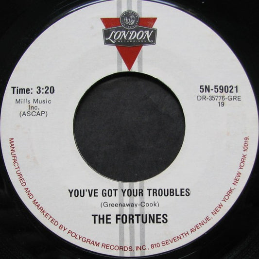 The Fortunes : You've Got Your Troubles / Here It Comes Again (7")