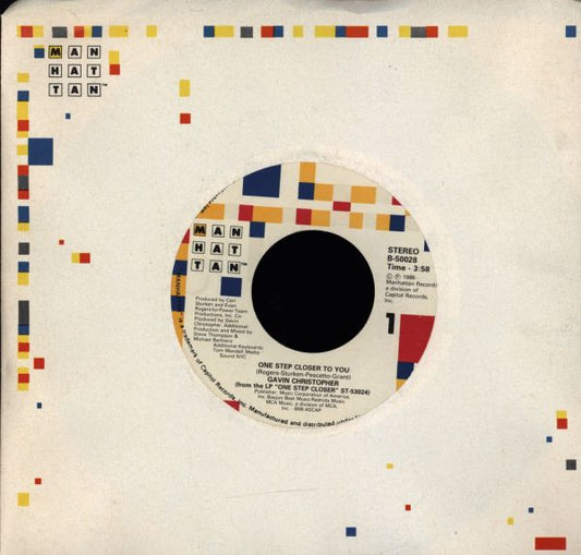 Gavin Christopher : One Step Closer To You (7")