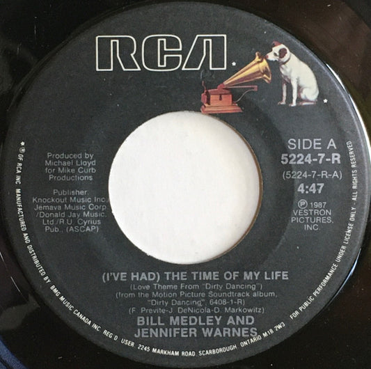 Bill Medley & Jennifer Warnes / Mickey And Sylvia* : (I've Had) The Time Of My Life / Love Is Strange (7")