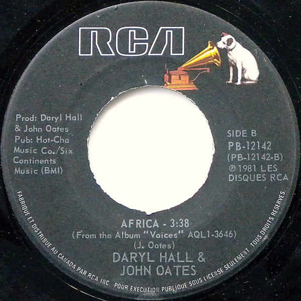 Daryl Hall & John Oates : Kiss On My List (7", Single)
