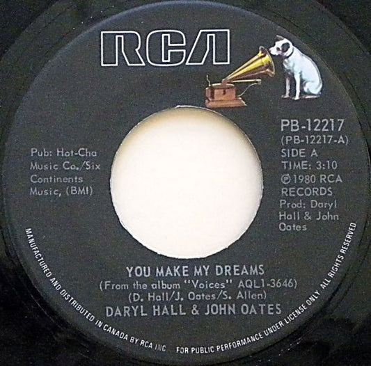 Daryl Hall & John Oates : You Make My Dreams (7", Single)