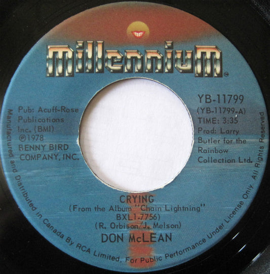 Don McLean : Crying (7", Single)