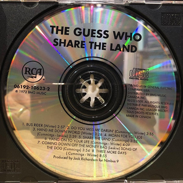 The Guess Who : Share The Land (CD, Album, RE, RP)