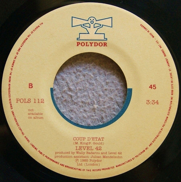 Level 42 : Something About You (7", Single)