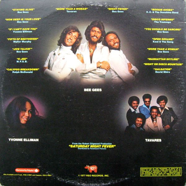 Various : Saturday Night Fever (The Original Movie Sound Track) (2xLP, Album, Comp)