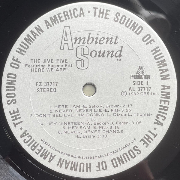 The Jive Five Featuring Eugene Pitt : Here We Are! (LP, Album, Don)