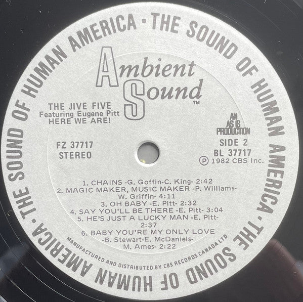 The Jive Five Featuring Eugene Pitt : Here We Are! (LP, Album, Don)