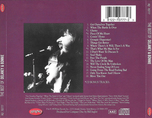 Delaney & Bonnie : The Best Of Delaney & Bonnie (CD, Comp, Spe)