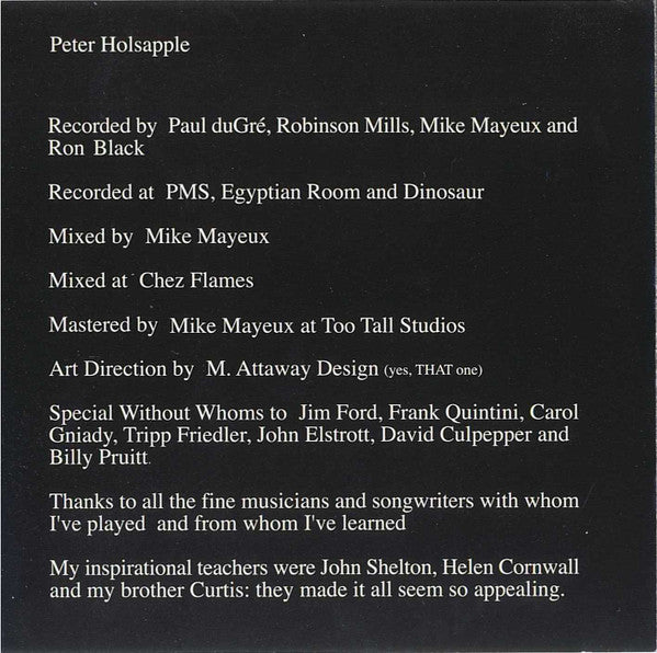 Peter Holsapple : Out Of My Way (CD, Album)