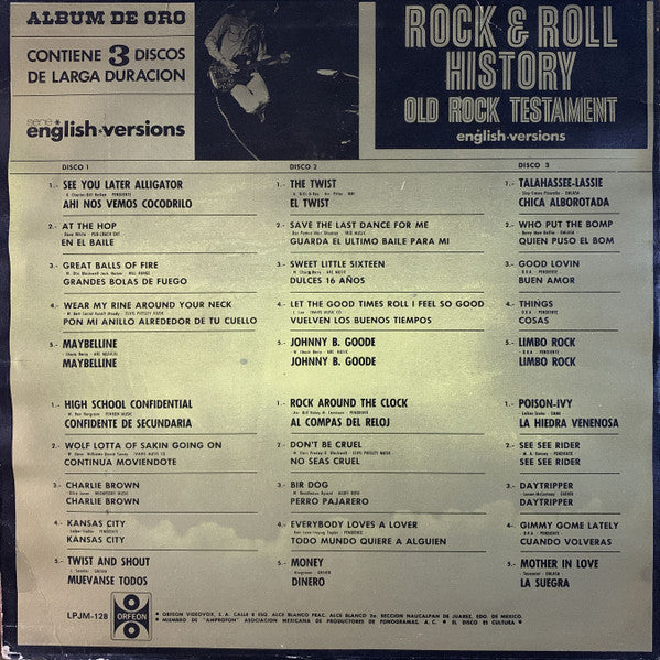 Various : Rock & Roll History Old Rock Testament (3xLP, Comp)