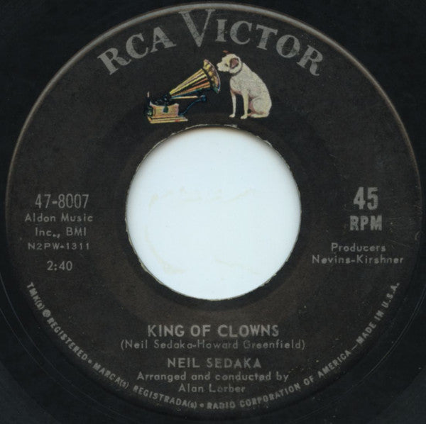 Neil Sedaka : King Of Clowns (7", Single)