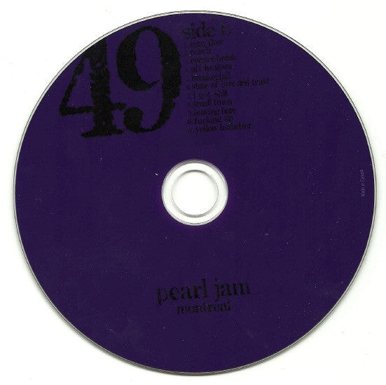 Pearl Jam : Montreal, Canada - October 4, 2000 (2xCD, Album, Tour)