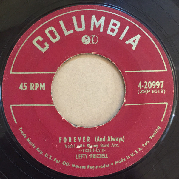 Lefty Frizzell : Forever (And Always) (7")