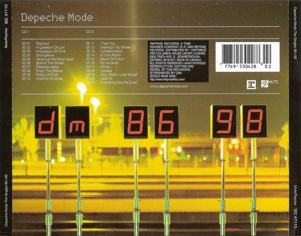 Depeche Mode : The Singles 86>98 (2xCD, Comp, Club, RM)