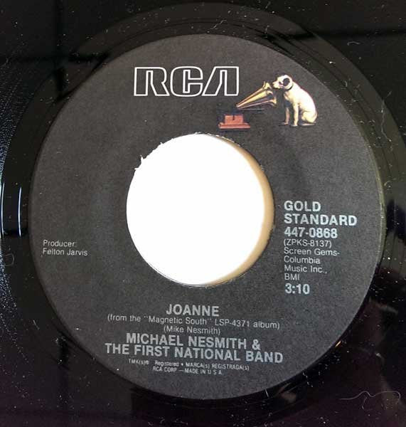 Michael Nesmith & The First National Band : Joanne / Silver Moon (7", Single, RE)