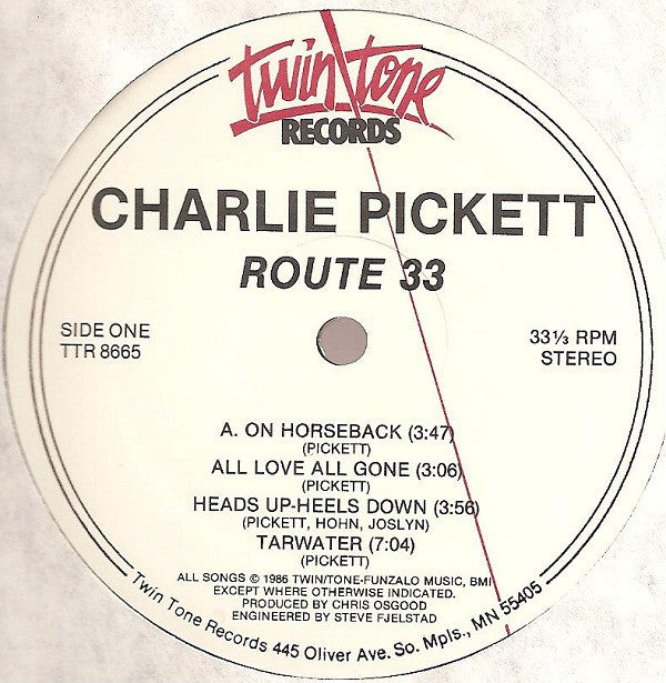 Charlie Pickett (2) : Route 33 (LP, Album)