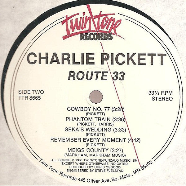 Charlie Pickett (2) : Route 33 (LP, Album)