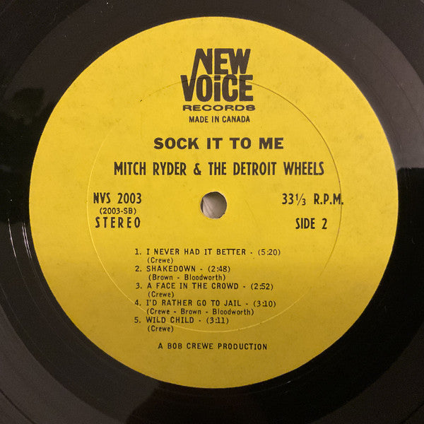 Mitch Ryder & The Detroit Wheels : Sock It To Me! (LP, Album)