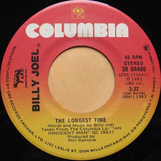 Billy Joel : The Longest Time (7", Single)