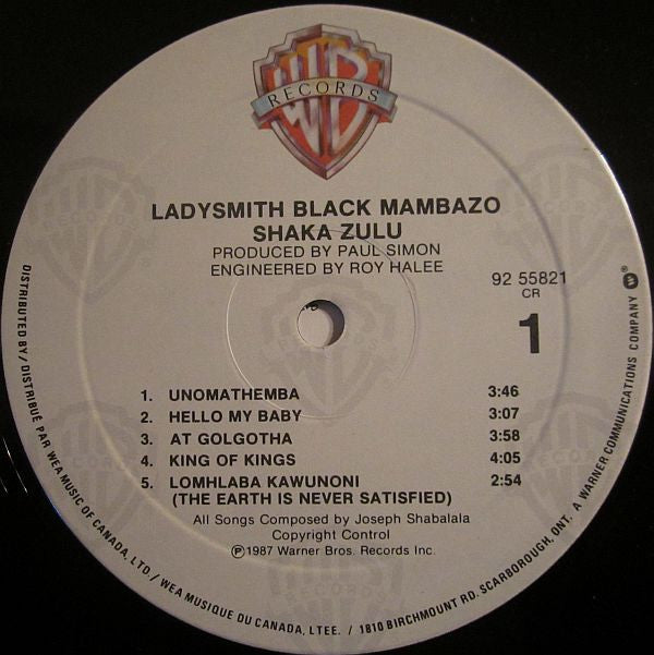 Ladysmith Black Mambazo : Shaka Zulu (LP, Album)