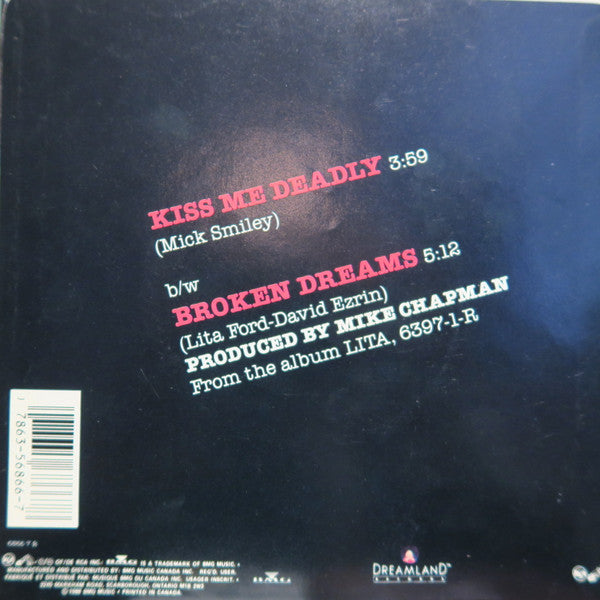 Lita Ford : Kiss Me Deadly (7", Single)