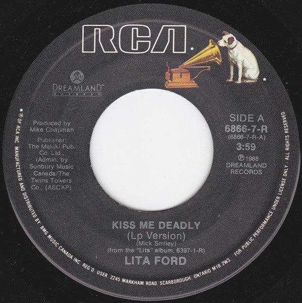 Lita Ford : Kiss Me Deadly (7", Single)