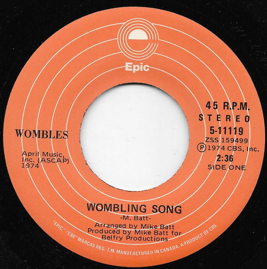 The Wombles : Wombling Song (7", Single)