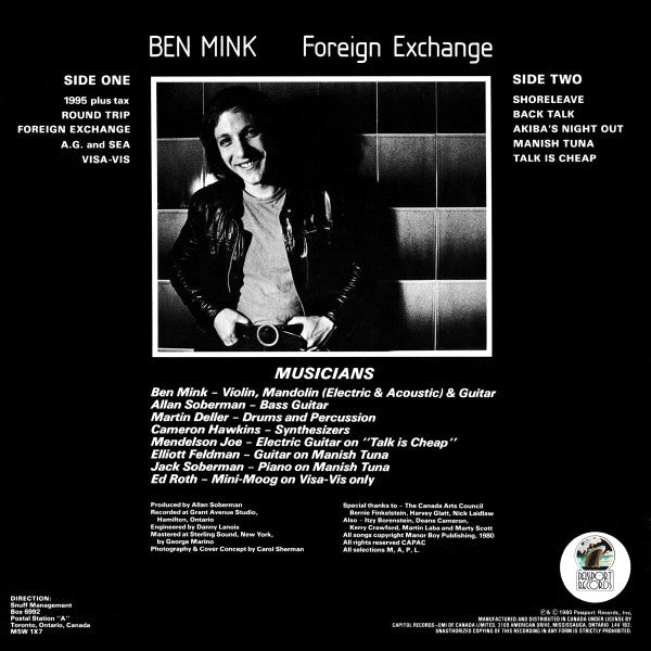 Ben Mink : Foreign Exchange (LP, Album)