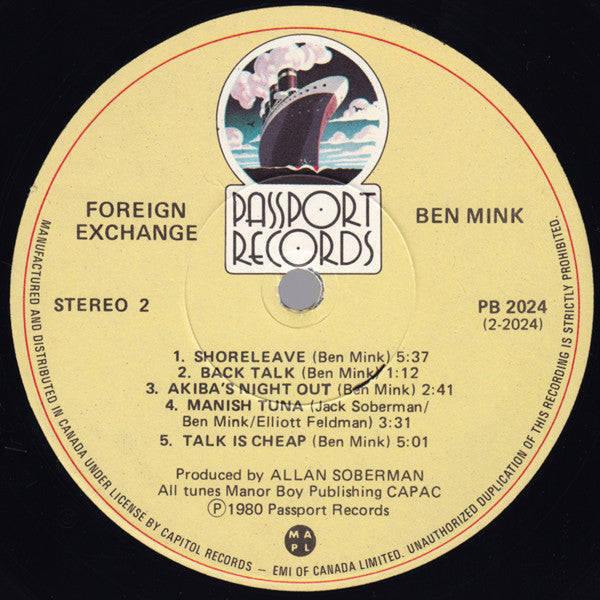 Ben Mink : Foreign Exchange (LP, Album)