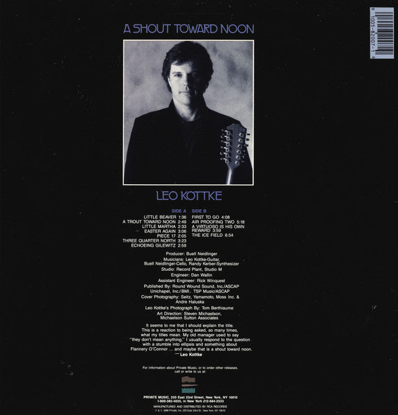 Leo Kottke : A Shout Toward Noon (LP, Album)