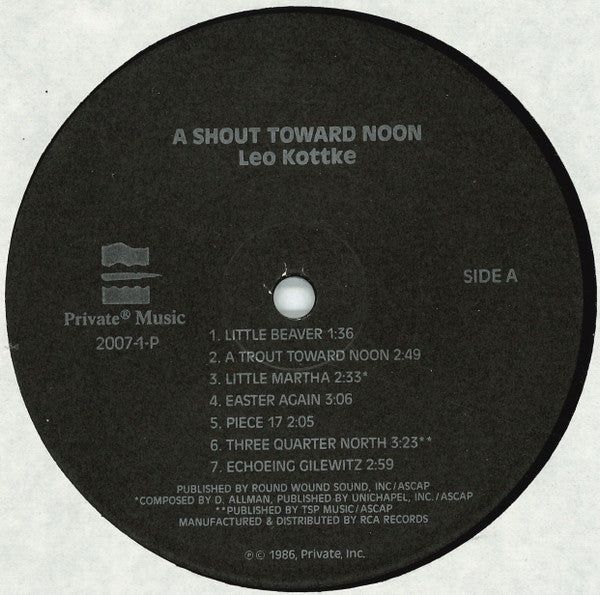 Leo Kottke : A Shout Toward Noon (LP, Album)