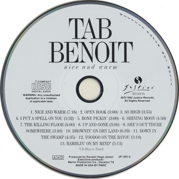 Tab Benoit : Nice And Warm (CD, Album)