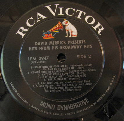 David Merrick (2) With John Gary And Ann-Margret* : David Merrick Presents Hits From His Broadway Hits (LP, Album, Mono)