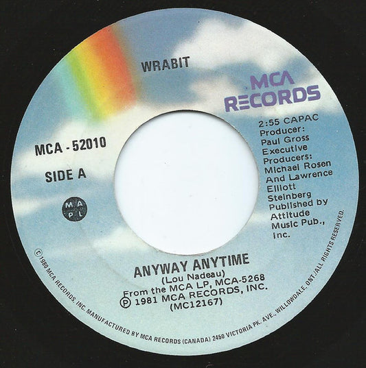Wrabit : Anyway Anytime (7", Single)