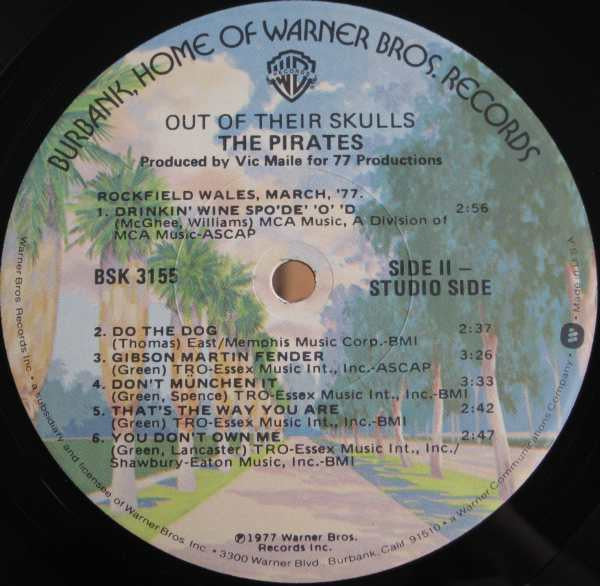 The Pirates (3) : Out Of Their Skulls (LP, Album, Los)