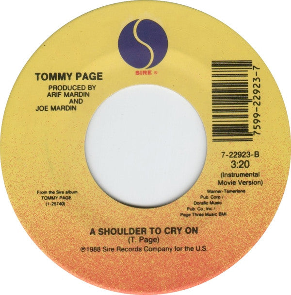 Tommy Page : A Zillion Kisses (7", Single)