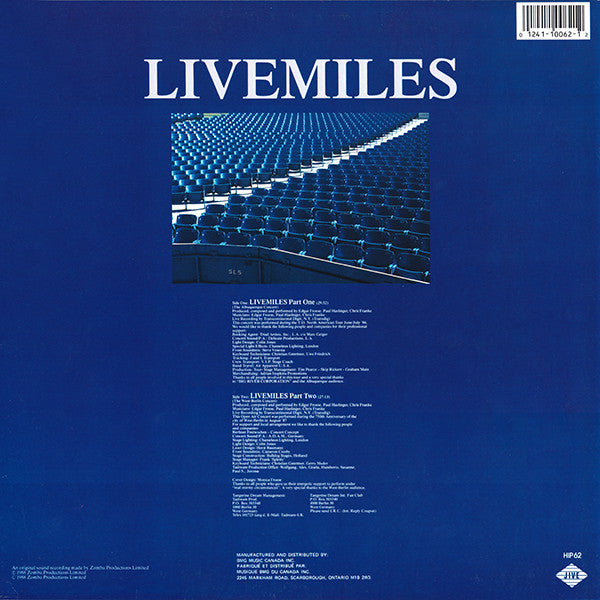 Tangerine Dream : Livemiles (Tangerine Dream In Concert) (LP, Album)