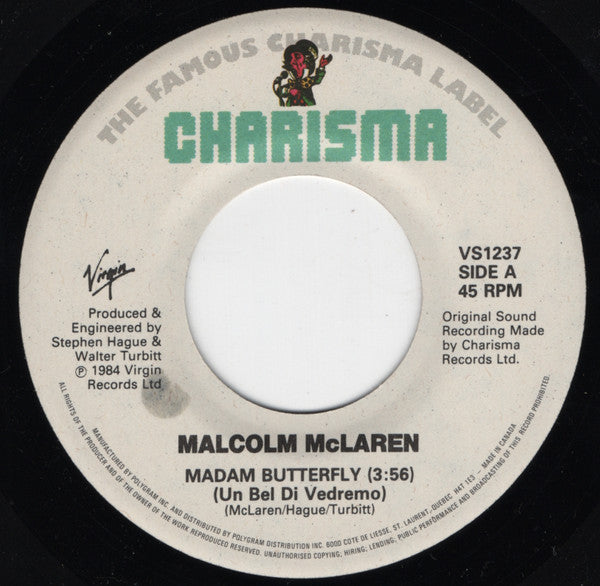 Malcolm McLaren : Madam Butterfly (7", Single)