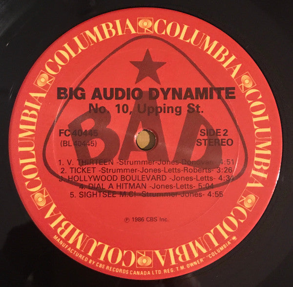 Big Audio Dynamite : No. 10, Upping St. (LP, Album)