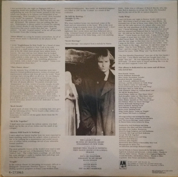 Sting : ...Nothing Like The Sun (2xLP, Album, Club)