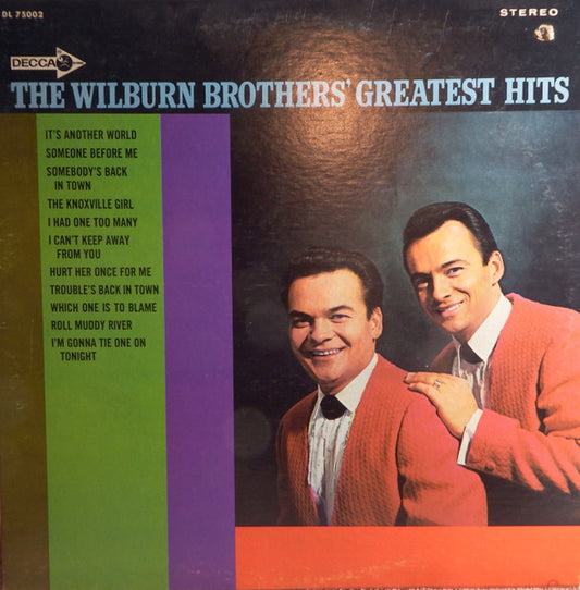 The Wilburn Brothers : The Wilburn Brothers' Greatest Hits (LP, Comp)