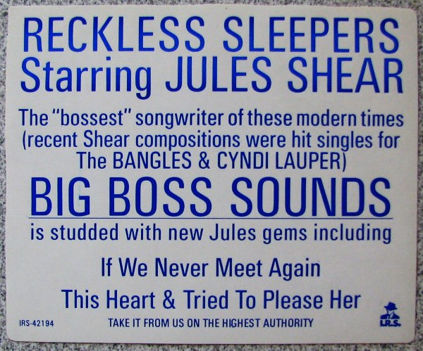 Reckless Sleepers : Big Boss Sounds (LP, Album)