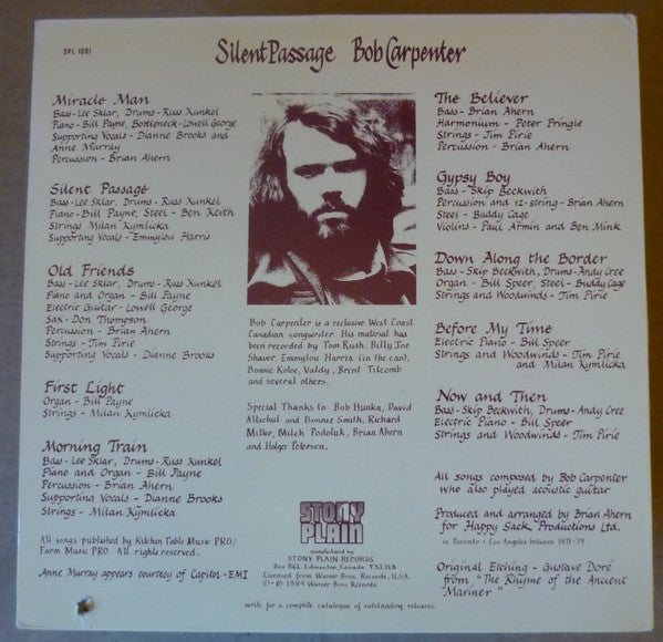Bob Carpenter : Silent Passage (LP, Album)