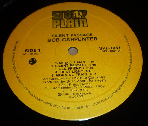 Bob Carpenter : Silent Passage (LP, Album)