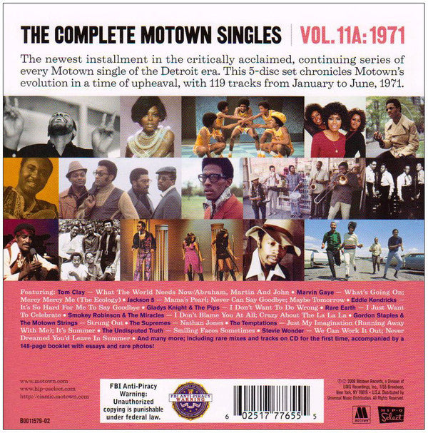 Various : The Complete Motown Singles | Vol. 11A: 1971 (7", Single, RE + 5xCD, Comp, Ltd, RM)