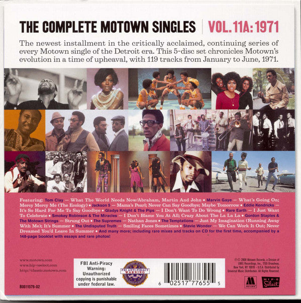 Various : The Complete Motown Singles | Vol. 11A: 1971 (7", Single, RE + 5xCD, Comp, Ltd, RM)