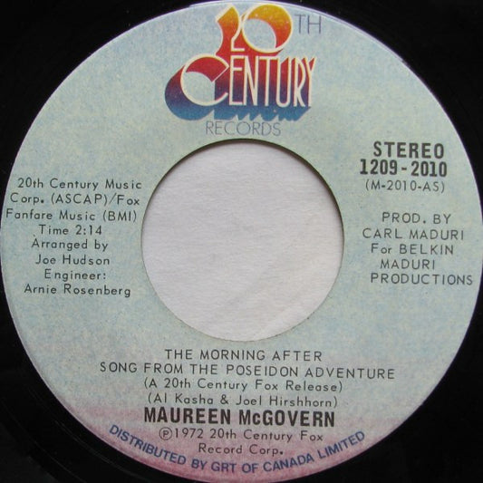 Maureen McGovern : The Morning After / Midnight Storm (7", Single)