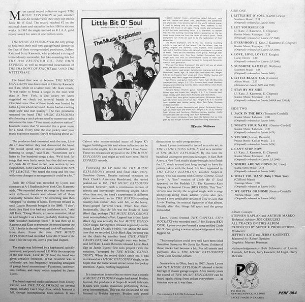 The Music Explosion : Little Bit O'Soul: The Very Best Of (LP, Comp + Flexi, 8", S/Sided, EP)