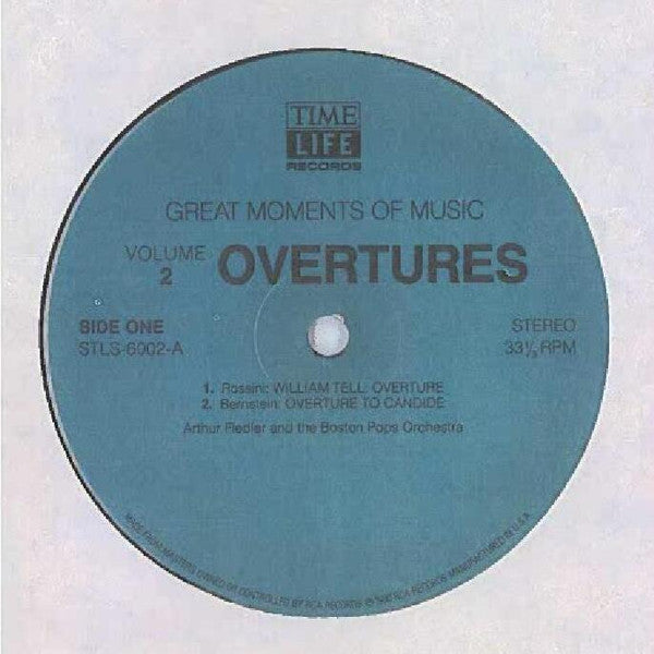 Arthur Fiedler And Boston Pops Orchestra : Great Moments Of Music:  Volume 2, Overtures (LP, Comp)