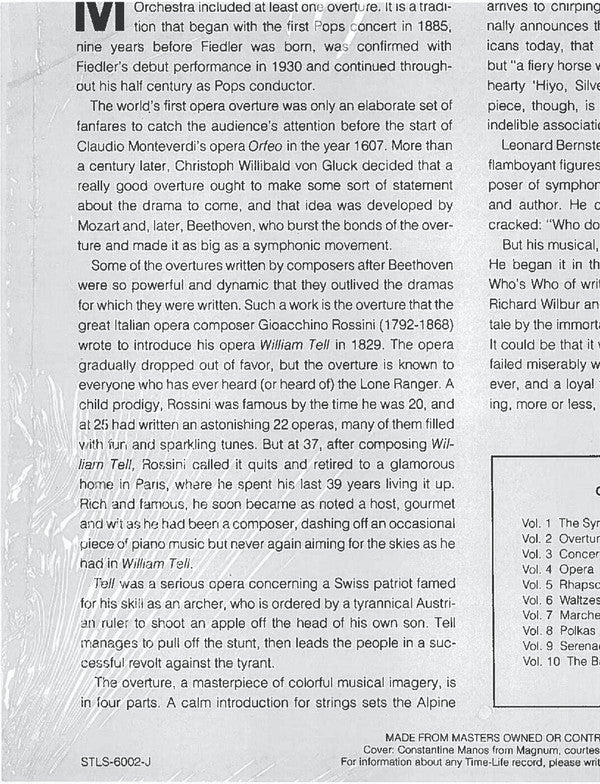 Arthur Fiedler And Boston Pops Orchestra : Great Moments Of Music:  Volume 2, Overtures (LP, Comp)